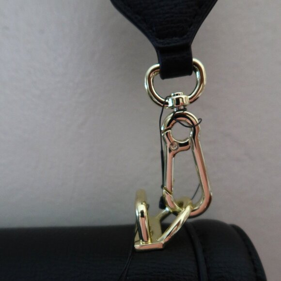 Karl Lagerfeld Paris Simone Small Leather Crossbody Black No Handle - Picture 2 of 12